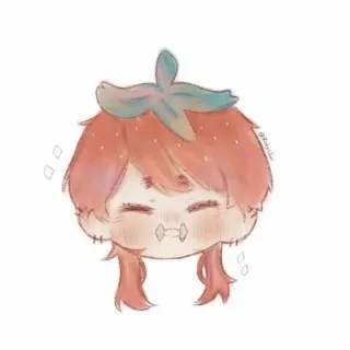 💊 มะเขือเทศ, น่ารัก, ภาพประกอบ, การ์ตูน, อนิเมะ, คาวาอิ telegram sticker