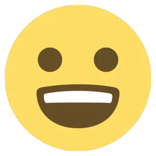 😃 Emoji, Smiley, Gelb, Fröhlich, Lächeln whatsapp sticker