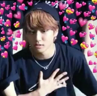 💞 kpop, 心, 爱, 可爱, 韩知城, Stray Kids telegram sticker
