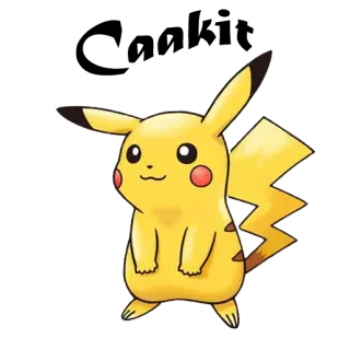🤢 Pikachu Pokemon Pikachu, Pokémon, Desenho animado, Anime, Amarelo, Elétrico whatsapp sticker