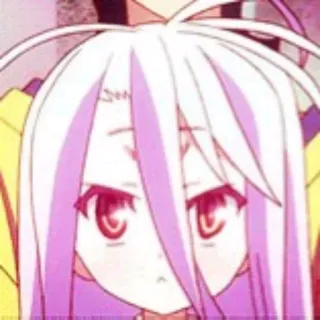 😐 Shiro No Game No Life Anime, Shiro, No Game No Life, Manga, Dễ thương whatsapp sticker