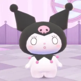 😨 Kuromi kuromi, sanrio, kawaii, słodkie, kreskówka, postać telegram sticker
