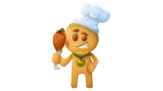 🍗 chef, cuoco, cibo, cucina, cartoni animati, personaggio telegram sticker