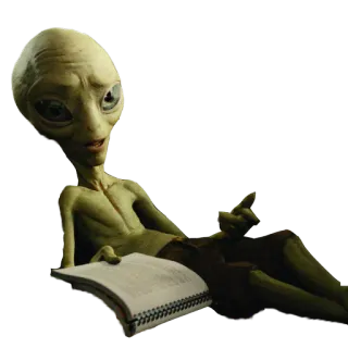 😎 Alien, Dedo corazón, Ofensivo, Humor, Grosero telegram sticker
