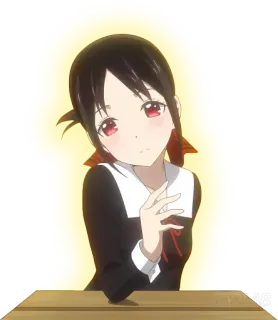 💪 Kaguya Shinomiya Kaguya-sama: Love Is War Аниме, Кагуя Синомия, Любовь это война, Мультфильм, Наклейка telegram sticker