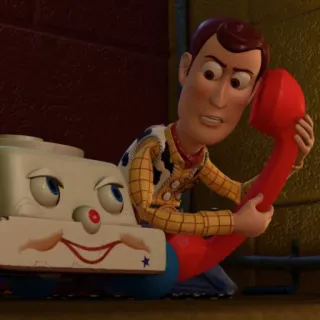 📞 Woody Toy Story giocattolo, cowboy, telefono, Sheriff Woody, animazione, pixar telegram sticker