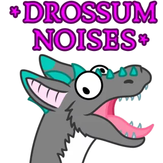 🐲 *DROSSUM NOISES* drossum, kebisingan, kartun, hewan, ekspresi, meme telegram sticker