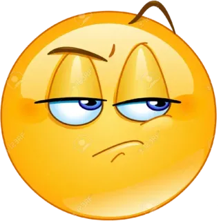 😒 emoji, expression, face, yellow, bored, annoyed telegram sticker
