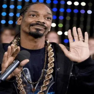 🙌 Snoop Dogg 스눕 독, 래퍼, 음악가, 가수, 유명인, 마이크, 체인 telegram sticker