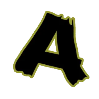 🖕 A Buchstabe, Alphabet, A, Graffiti, Urban telegram sticker