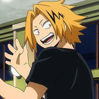 😄 Denki Kaminari My Hero Academia Denki Kaminari, My Hero Academia, anime, character, sticker telegram sticker