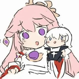 🍡 Yae Miko Genshin Impact yae miko, genshin impact, anime, video game, character, cute telegram sticker