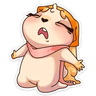 😭 Desenho animado, Personagem, Fofo, Kawaii, Animal, Adesivo whatsapp sticker