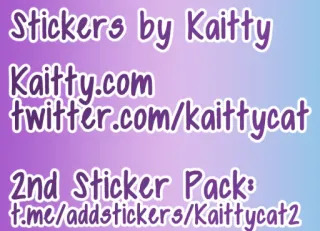 © Stickers by Kaitty
Kaitty.com
twitter.com/kaittycat
2nd Sticker Pack:
t.me/addstickers/Kaittycat2 สติกเกอร์, kaitty, โซเชียลมีเดีย, เว็บไซต์, Telegram, ชุดสติกเกอร์ telegram sticker