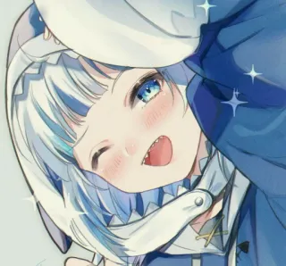 🦈 Gawr Gura Anime, Hai, Gawr Gura, Vtuber, Süß, Fanart telegram sticker