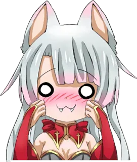 😳 애니메이션, 만화, 귀여운, 네코미미, 치비, 카와이 telegram sticker