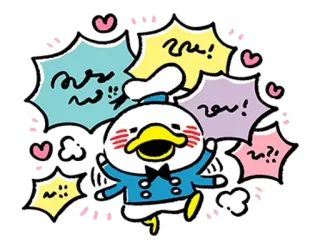 🐮 Donald Duck cartoon, duck, cute, disney, animated, friendly telegram sticker