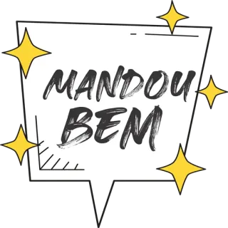 💚 MANDOU BEM parabéns, bom trabalho, bem feito, celebração, estrelas, sucesso telegram sticker