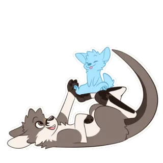 😄 Cartoon, Tier, Hund, Fröhlich, Niedlich whatsapp sticker