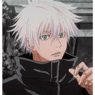 🙂 Gojo Satoru Jujutsu Kaisen Anime, Jujutsu Kaisen, Gojo Satoru, Manga, Cheveux Blancs, Personnage telegram sticker