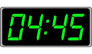 📟 04:45 digital clock, time, numbers telegram sticker