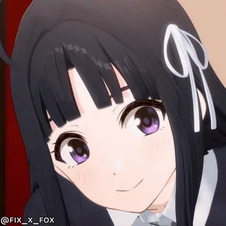 ๐ Chitanda Eru Hyouka @fix_x_fox anime, cute, chitanda eru, hyouka, expressions, reaction, anime girl whatsapp sticker