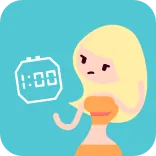 🕘 1:00 время, часы, блондинка, женщина, час дня telegram sticker