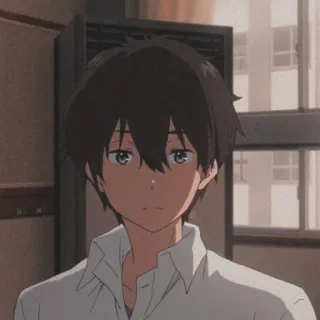 📜 anime, character, cartoon, school uniform, male, portrait telegram sticker