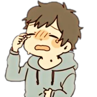 🥡 weinen, traurig, verärgert, emotional, Cartoon, Sticker telegram sticker