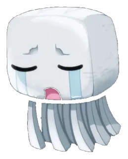 👻 buồn, khóc, ma, dễ thương, trắng, nước mắt telegram sticker