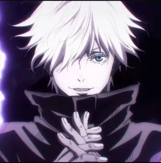 🌀 Satoru Gojo Jujutsu Kaisen anime, manga, Satoru Gojo, Jujutsu Kaisen, character, white hair, anime character, gojo telegram sticker