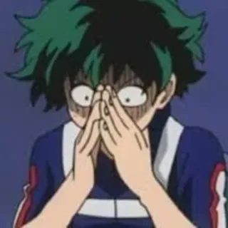 🥠 Izuku Midoriya My Hero Academia anime, manga, my hero academia, izuku midoriya, deku, worried, shocked telegram sticker