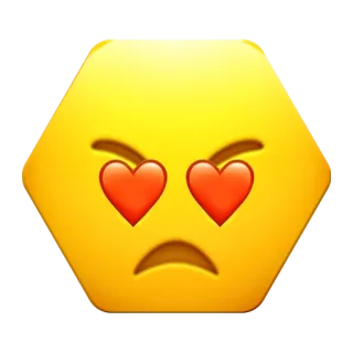 😡 emoji, angry, love, heart, sticker, expression telegram sticker