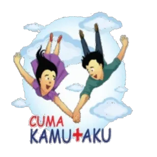 💏 CUMA KAMU+AKU Liebe, Paar, Beziehung, Himmel, Cartoon whatsapp sticker