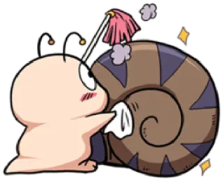 🧹 schnecke, putzen, cartoon, süß, tier, mopp, schweiß telegram sticker