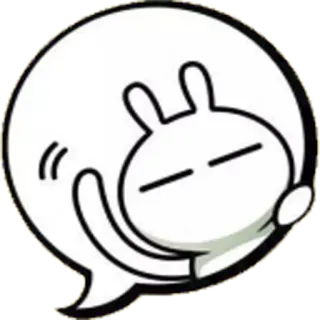 👋 conejo, dibujo animado, lindo, kawaii, emoji, pegatina telegram sticker