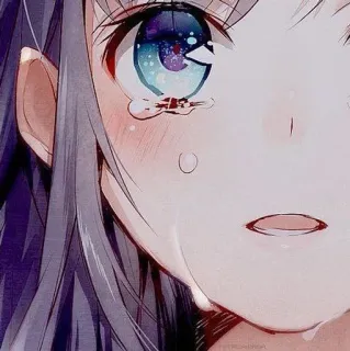🌨 Anime, Mädchen, Weinen, Tränen, Traurig, Emotional whatsapp sticker