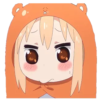😓 Umaru Doma Himouto! Umaru-chan Anime, Umaru, mignon, sweat à capuche, ours, manga whatsapp sticker