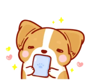 😚 狗, 可爱, 贴纸, 动物, 宠物 telegram sticker