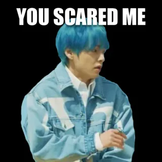 😱 YOU SCARED ME 무서움, 밈, 반응, 충격, 놀람 telegram sticker