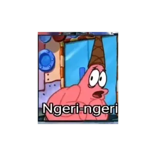 😀 Patrick Star Spongebob Squarepants Ngeri-ngeri patrick, stern, spongebob, cartoon, lustig, meme telegram sticker