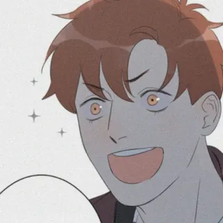 🎞 dibujos animados, anime, hombre, sonriendo, alegre, feliz, contento telegram sticker