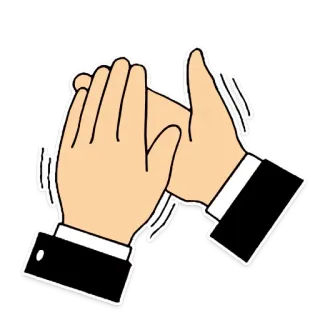 👏 ปรบมือ, ตบมือ, มือ, การเฉลิมฉลอง, แสดงความยินดี, ความสำเร็จ, ท่าทาง telegram sticker