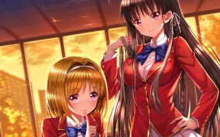 🙃 アニメ, 教室, 制服, 女の子, 学生 telegram sticker