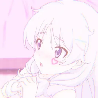 🌸 anime, girl, cartoon, cute, blush, pink, kawaii whatsapp sticker