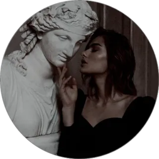 ☕️ woman, statue, art, beauty, portrait, aesthetic telegram sticker