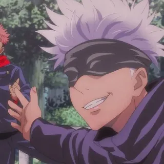 🖤 Gojo Satoru Jujutsu Kaisen anime, manga, gojo satoru, jujutsu kaisen, character, blindfold telegram sticker