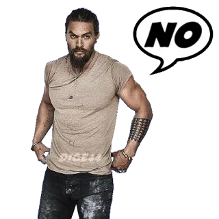 👎 NO Jason Momoa, Aquaman, no, celebridad, actor telegram sticker