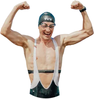 💪 nadador, atleta, esporte, competição, triatlo telegram sticker