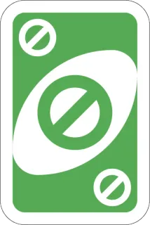 🚫 uno, overslaan, kaart, spel, groen telegram sticker
